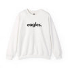 Eagles unisex crewneck sweatshirt in white — minimalist wildlife sweatshirt supporting no-kill animal rescues