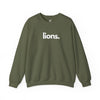 LIONS, PERIOD. Unisex Crewneck Sweatshirt — sweatshirts that gives back to wildlife rescues