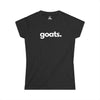 GOATS, PERIOD. Women's Softstyle Tee T-Shirts Black gifts for animal lovers supporting animal rescues
