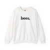 Bees unisex crewneck sweatshirt in white — wildlife advocate apparel by Animals, Period