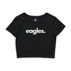 Eagles crop tee in black — Women's wildlife apparel by Animals, Period