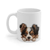 Peeking Papillon Puppy White Ceramic Dog Mug 11 oz Mugs gifts for animal lovers supporting animal rescues