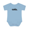 CATS, PERIOD. Infant Baby Rib Onesie Onesies Light Blue gifts for animal lovers supporting animal rescues