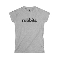 RABBITS, PERIOD. Women's Softstyle Tee T-Shirts Sport Grey gifts for animal lovers supporting animal rescues