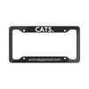CATS, Period. Matte Finish Aluminum License Plate Frame License Plate Frames 12.2" x 6.3" Matte gifts for animal lovers supporting animal rescues