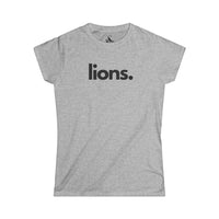 LIONS, PERIOD. Women's Softstyle Tee T-Shirts Sport Grey gifts for animal lovers supporting animal rescues