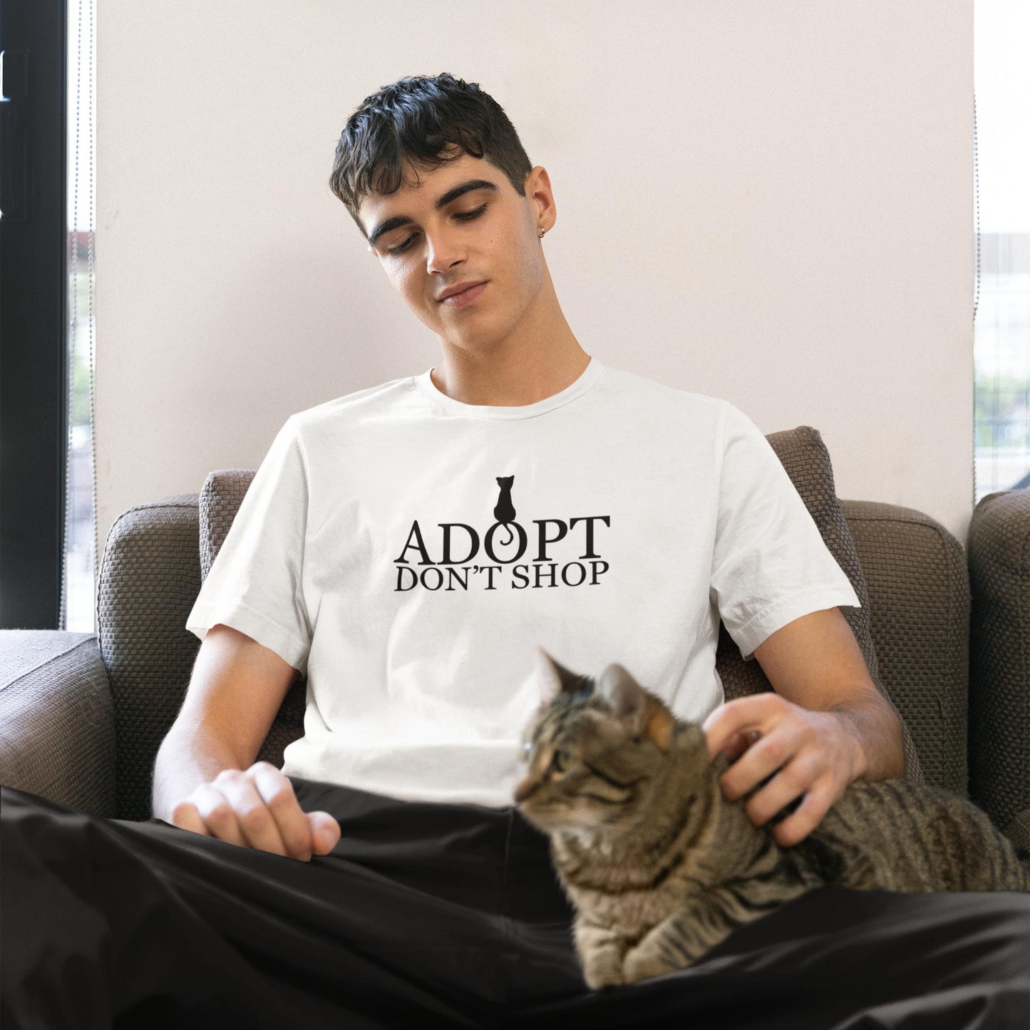 Adopt, Don't Shop Black Cat Unisex Tee