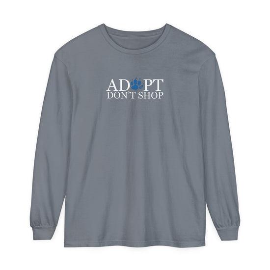 Adopt, Don't Shop Blue Paw Unisex Long Sleeve Tee