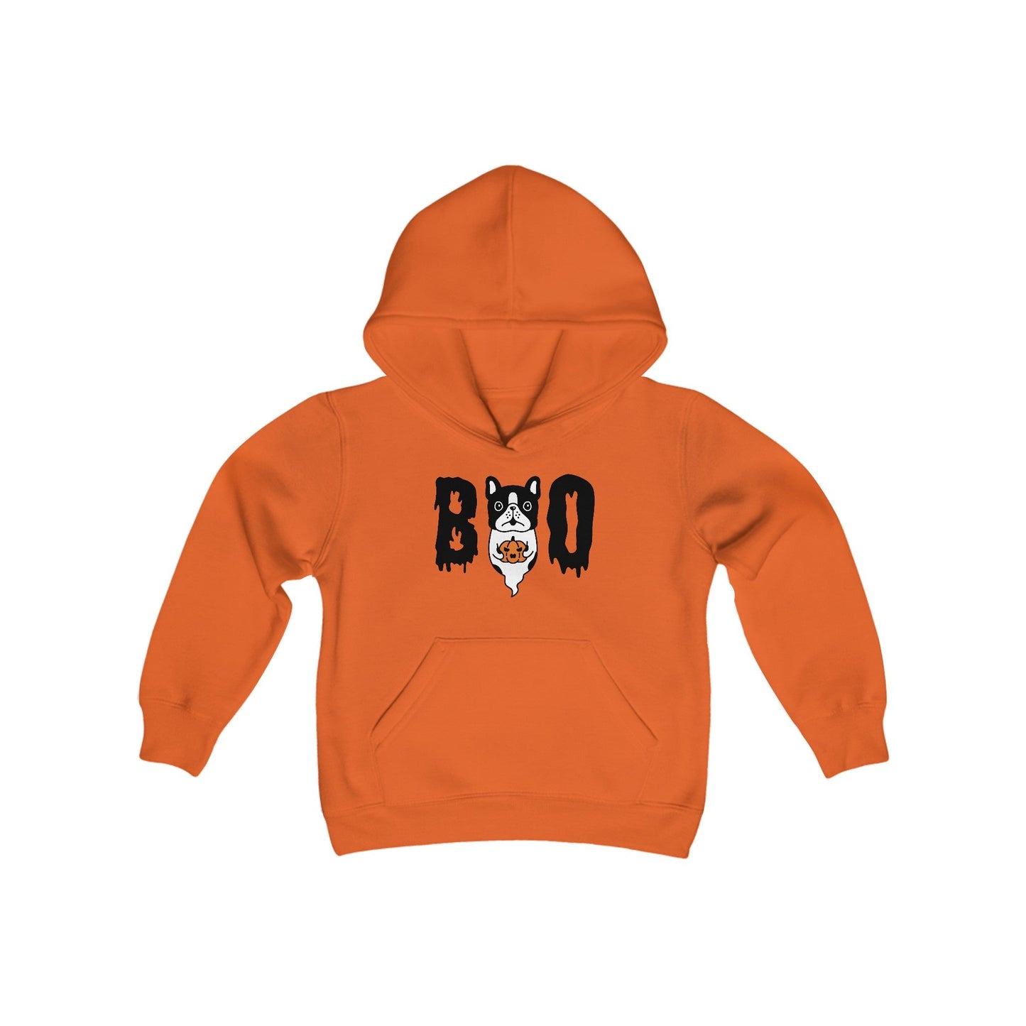 BOO Boston Youth Heavy Blend Halloween Hoodie