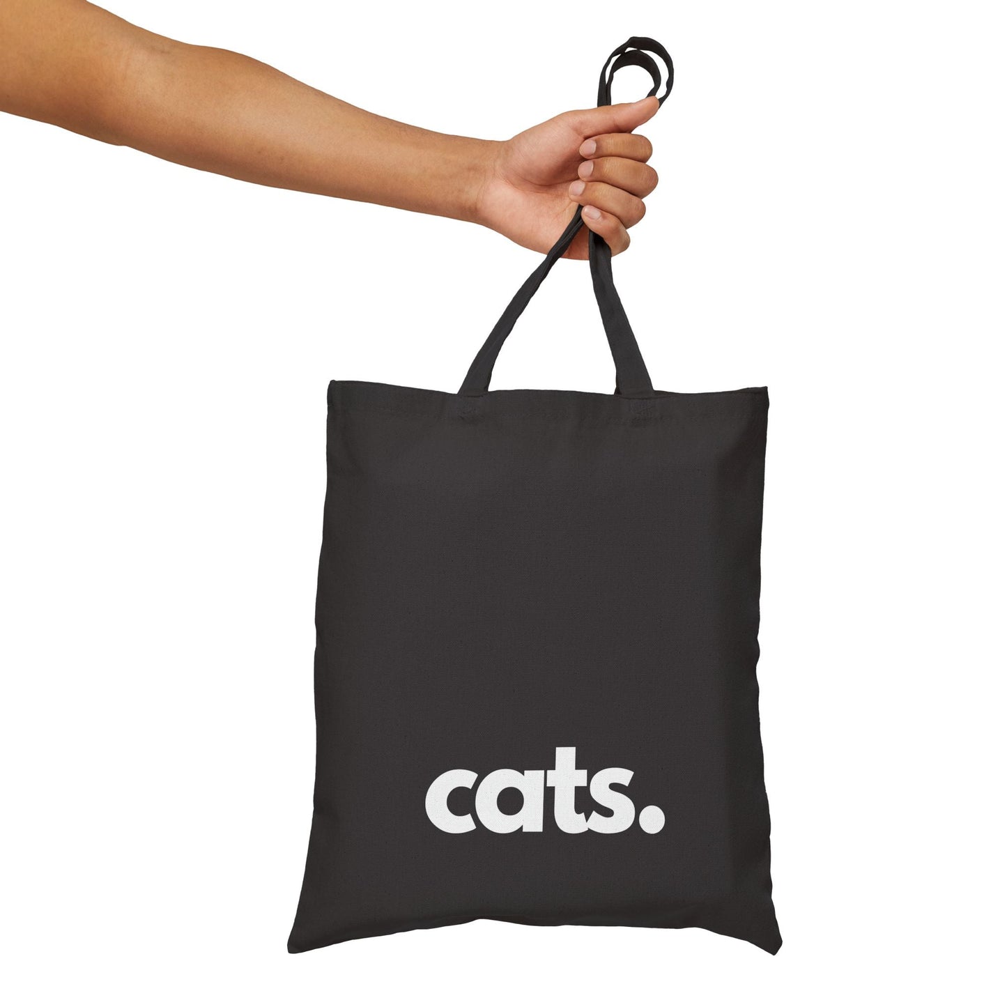 CATS, PERIOD. Cotton Canvas Statement Tote Bag