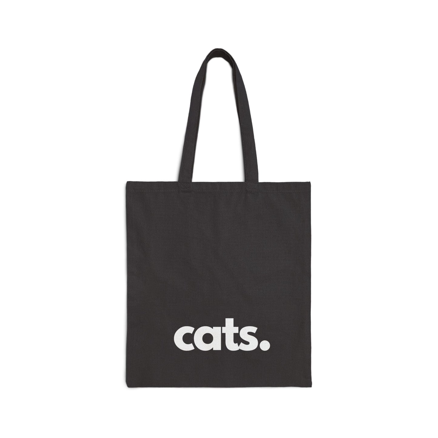 CATS, PERIOD. Cotton Canvas Statement Tote Bag