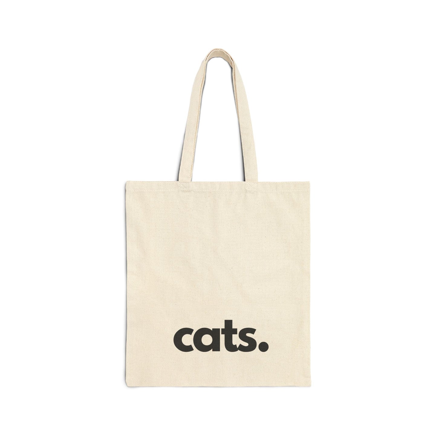 CATS, PERIOD. Cotton Canvas Statement Tote Bag
