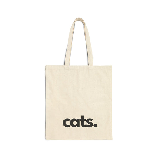 CATS, PERIOD. Cotton Canvas Statement Tote Bag