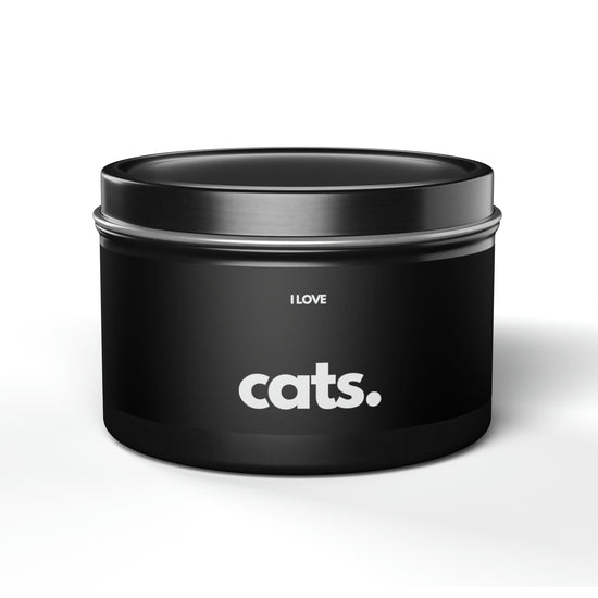 CATS, PERIOD. Non-toxic Aromatherapy Soy Tin Candle