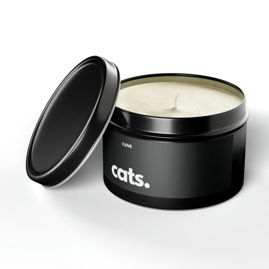 CATS, PERIOD. Non-toxic Aromatherapy Soy Tin Candle