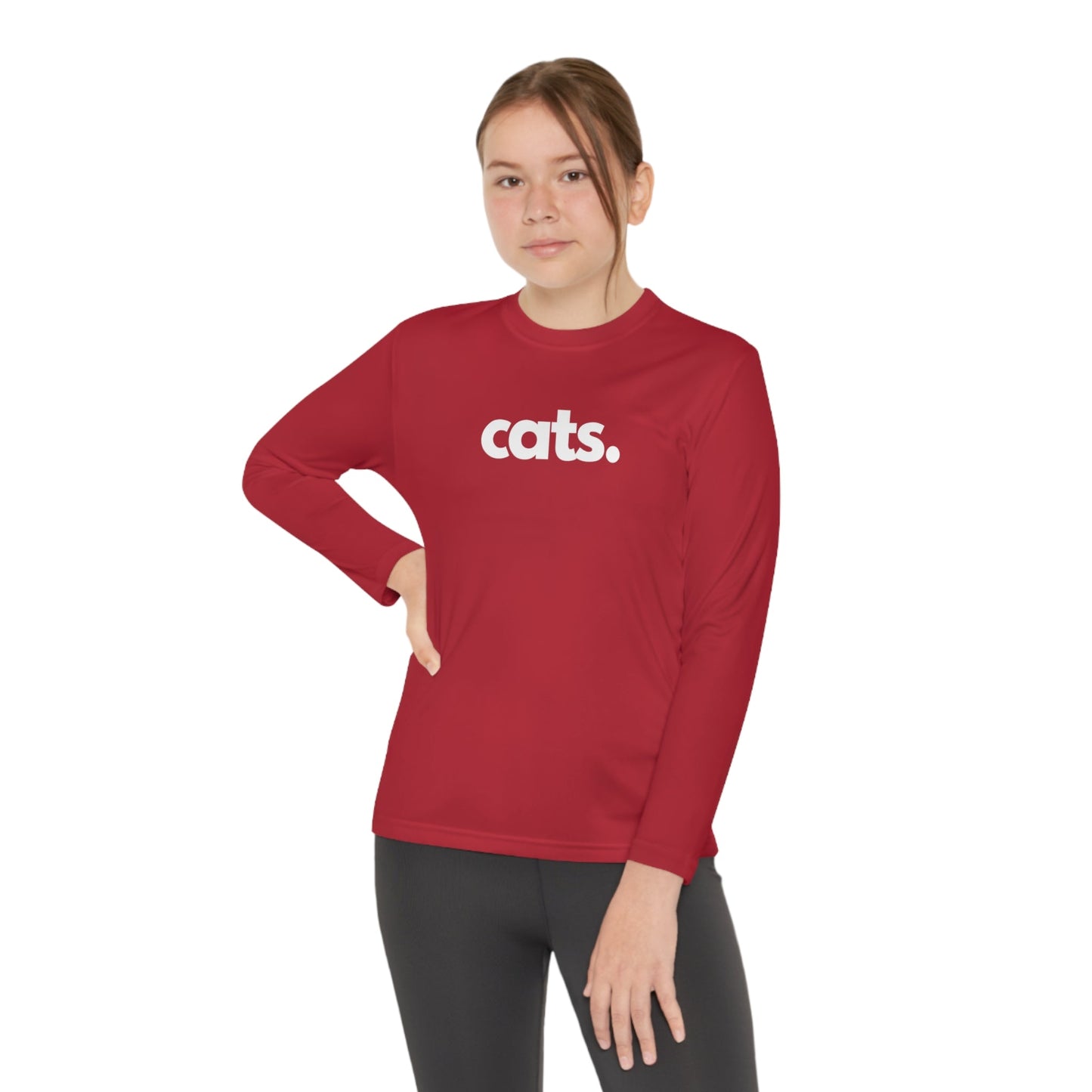 CATS, PERIOD. Youth Long Sleeve Statement Competitor Tee