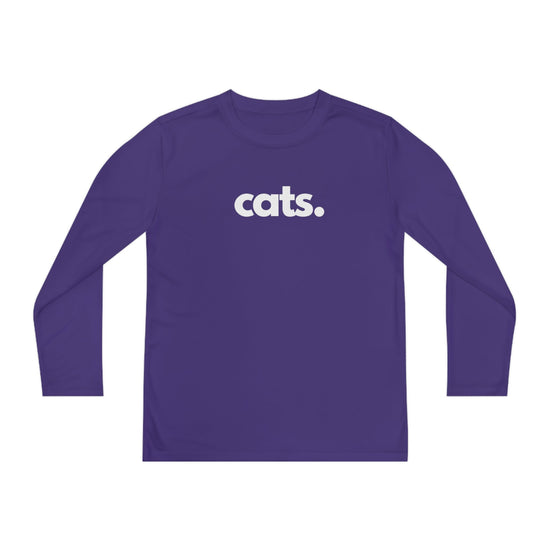 CATS, PERIOD. Youth Long Sleeve Statement Competitor Tee