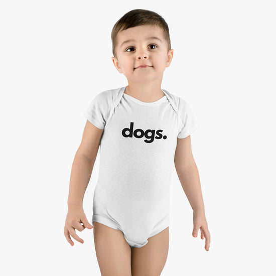 DOGS, PERIOD. 100% Organic Cotton Baby Onesie®