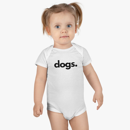 DOGS, PERIOD. 100% Organic Cotton Baby Onesie®