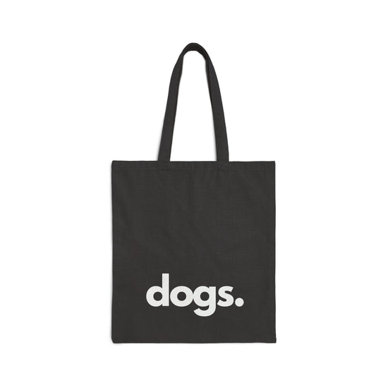 DOGS, PERIOD. Cotton Canvas Statement Tote Bag
