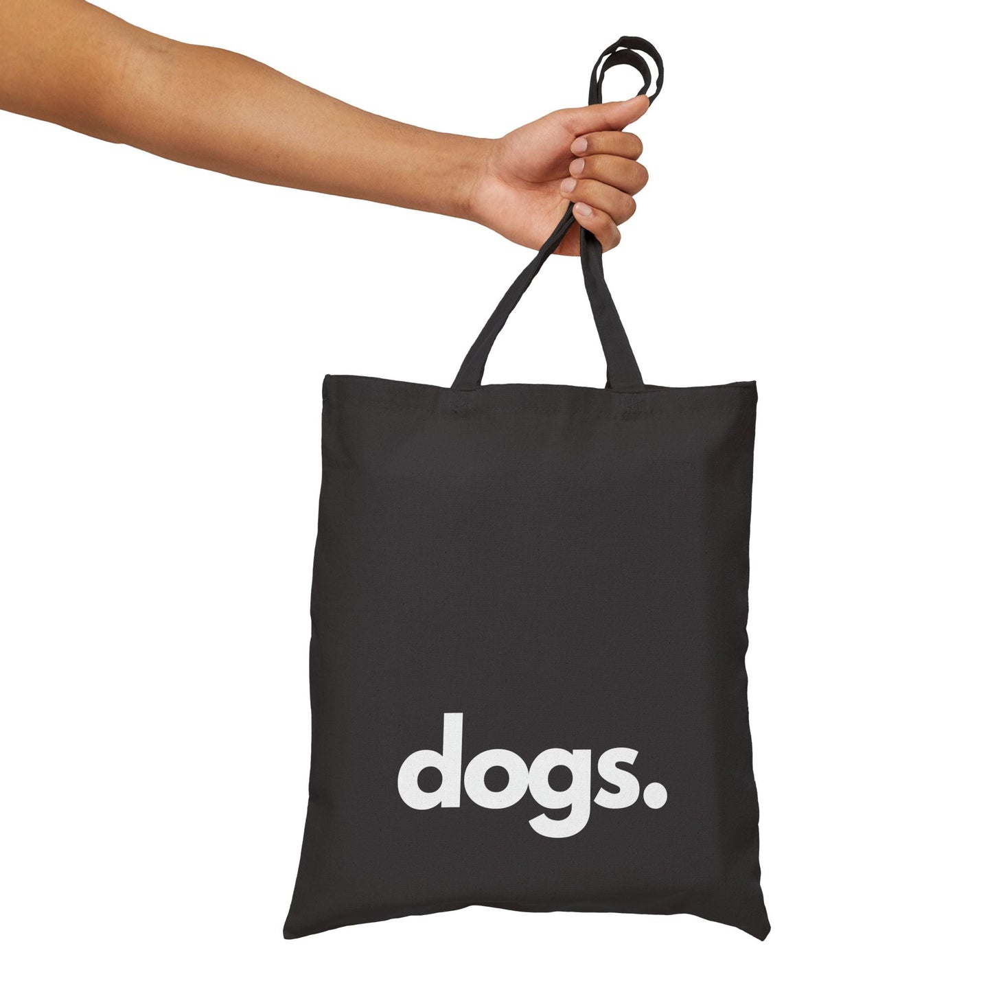 DOGS, PERIOD. Cotton Canvas Statement Tote Bag