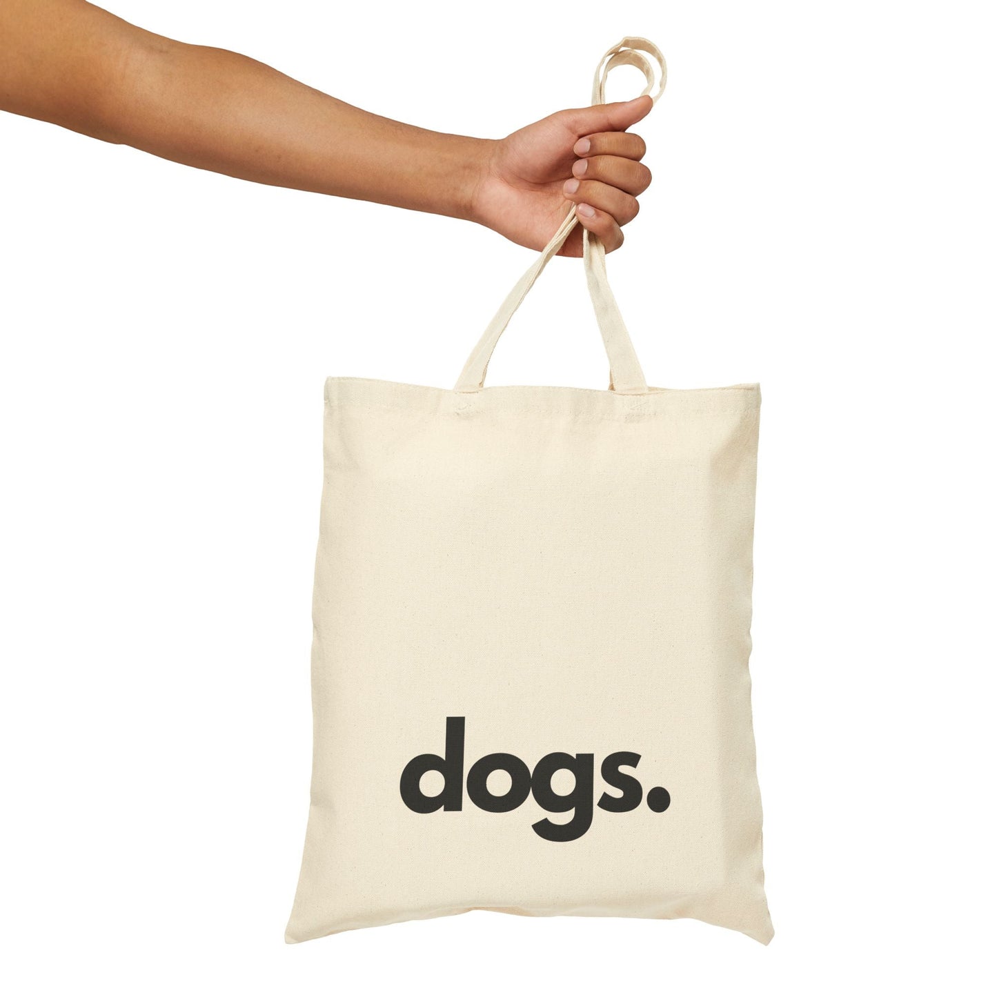 DOGS, PERIOD. Cotton Canvas Statement Tote Bag