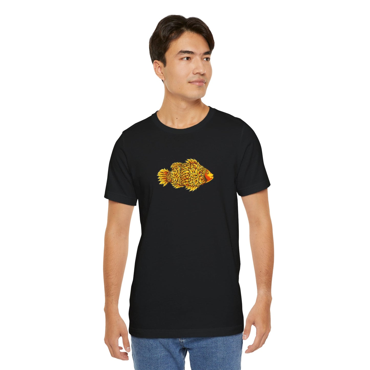 Golden Koi Tattoo Style Unisex Tee