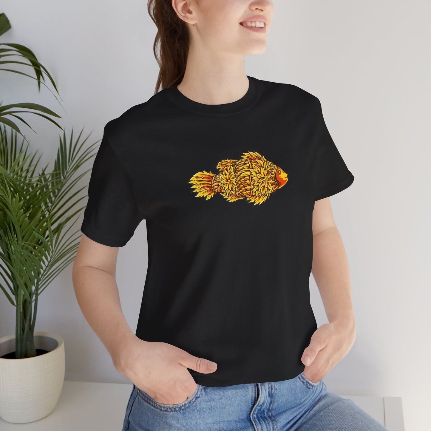 Golden Koi Tattoo Style Unisex Tee