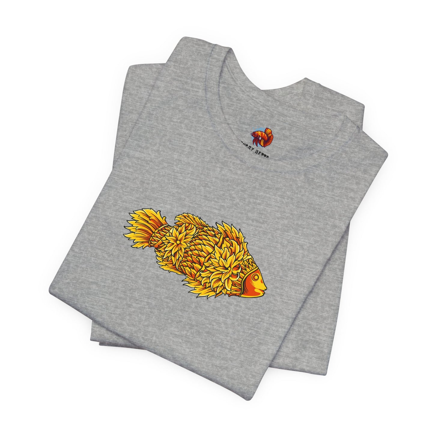 Golden Koi Tattoo Style Unisex Tee