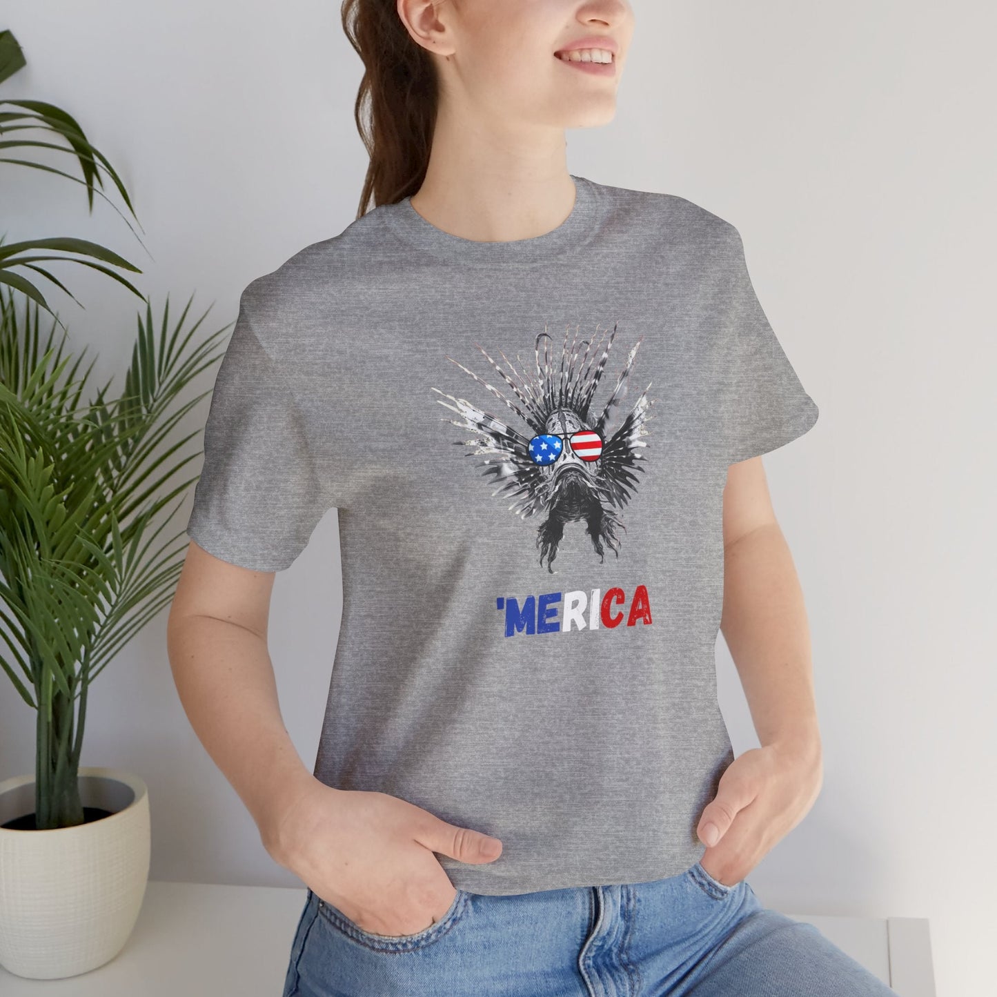 'MERICA Patriotic Lionfish Unisex Tee