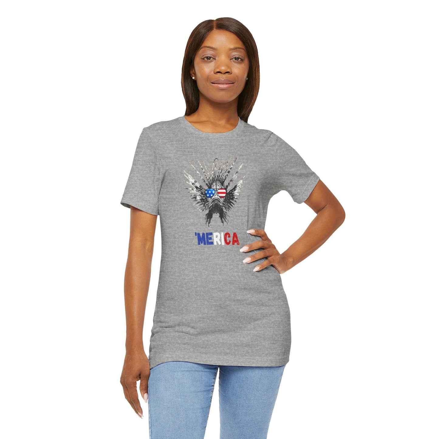 'MERICA Patriotic Lionfish Unisex Tee