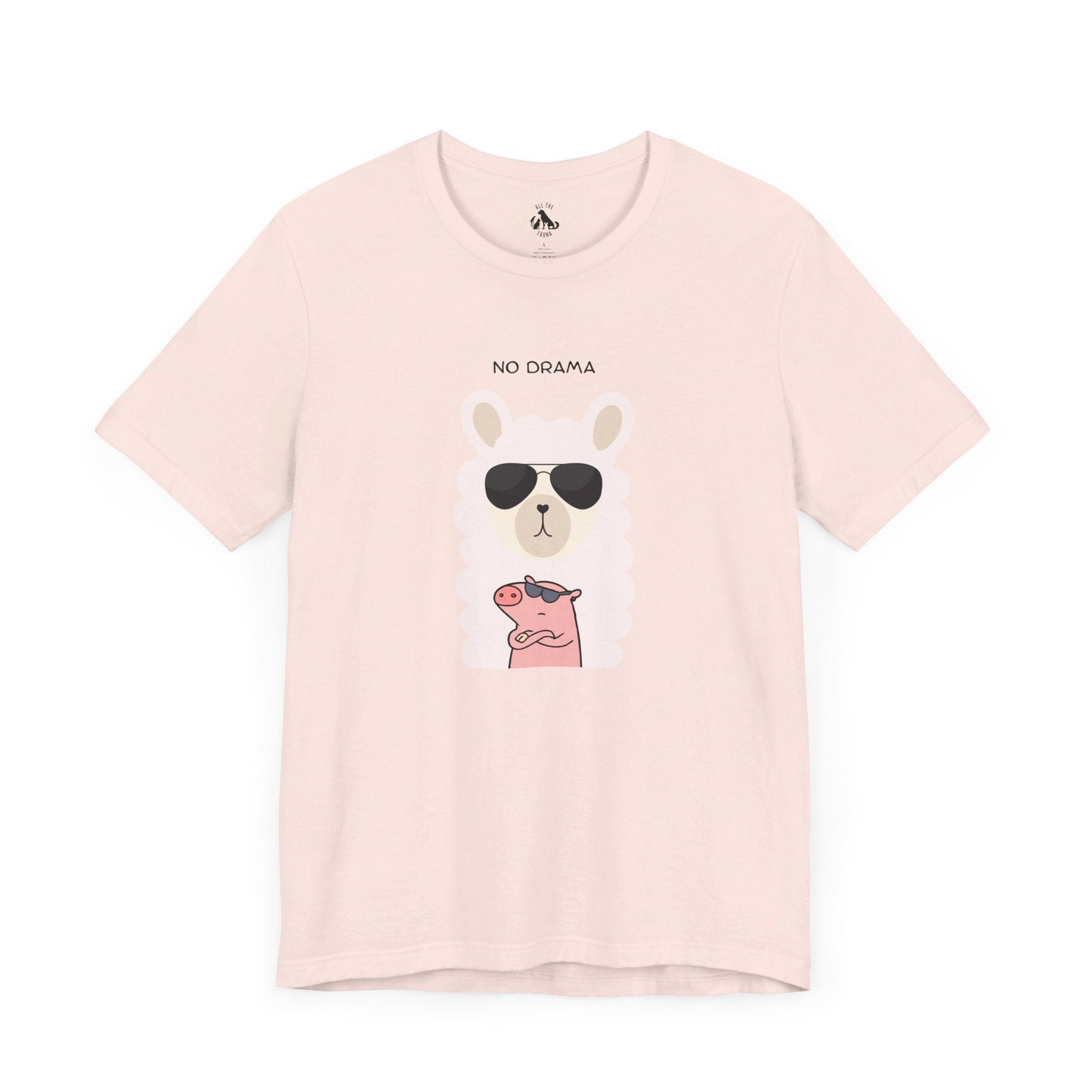 NO DRAMA Llama and Pig Unisex Tee