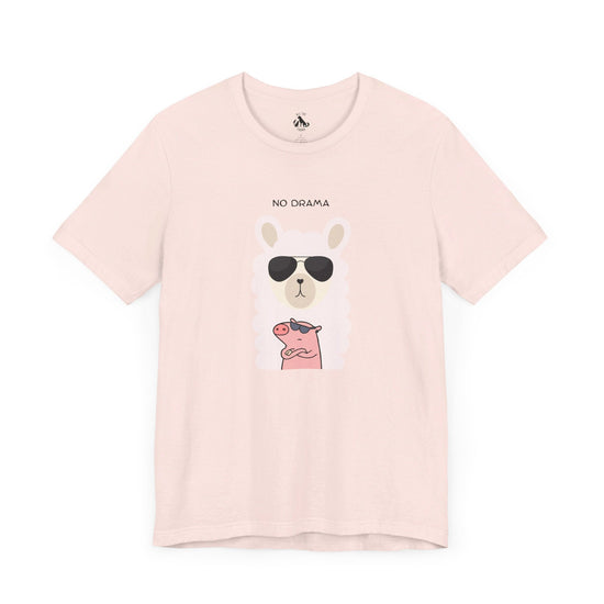 NO DRAMA Llama and Pig Unisex Tee