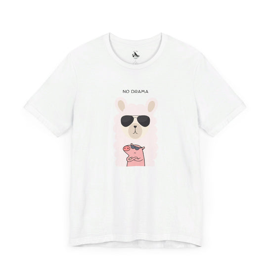 NO DRAMA Llama and Pig Unisex Tee