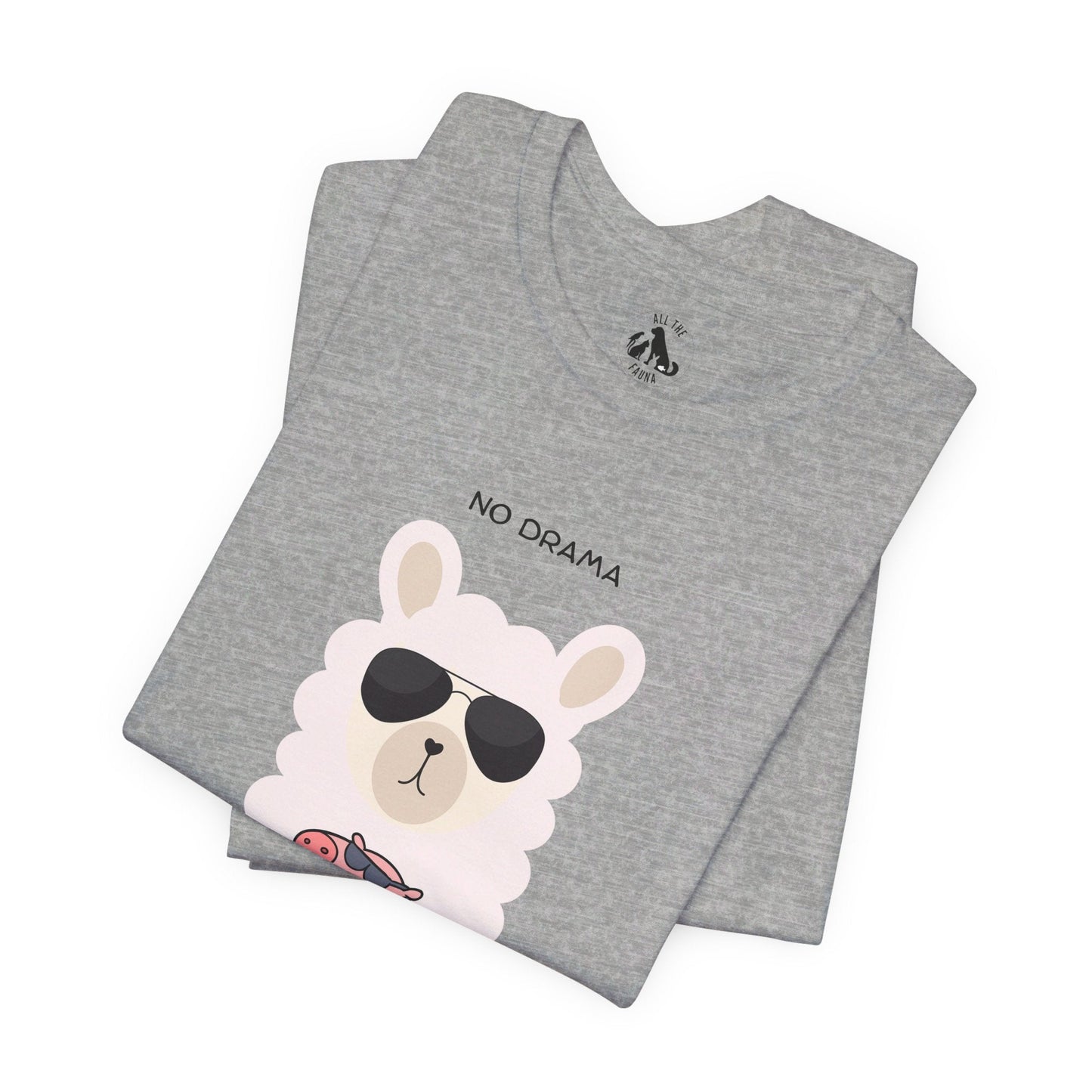 NO DRAMA Llama and Pig Unisex Tee