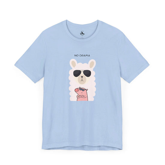 NO DRAMA Llama and Pig Unisex Tee