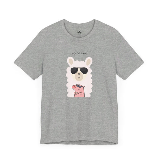 NO DRAMA Llama and Pig Unisex Tee