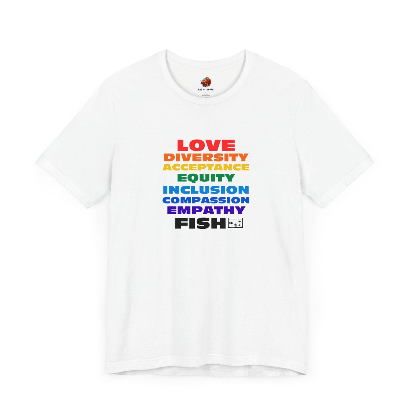 PRIDE LOVE AND FISH Unisex Tee