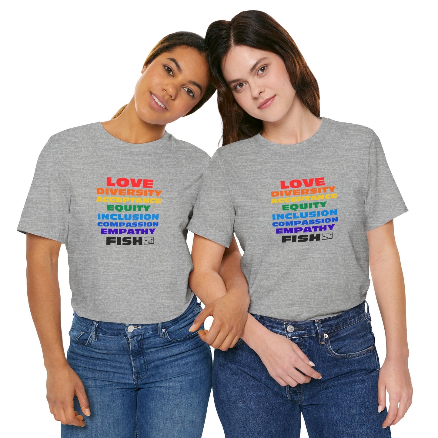PRIDE LOVE AND FISH Unisex Tee