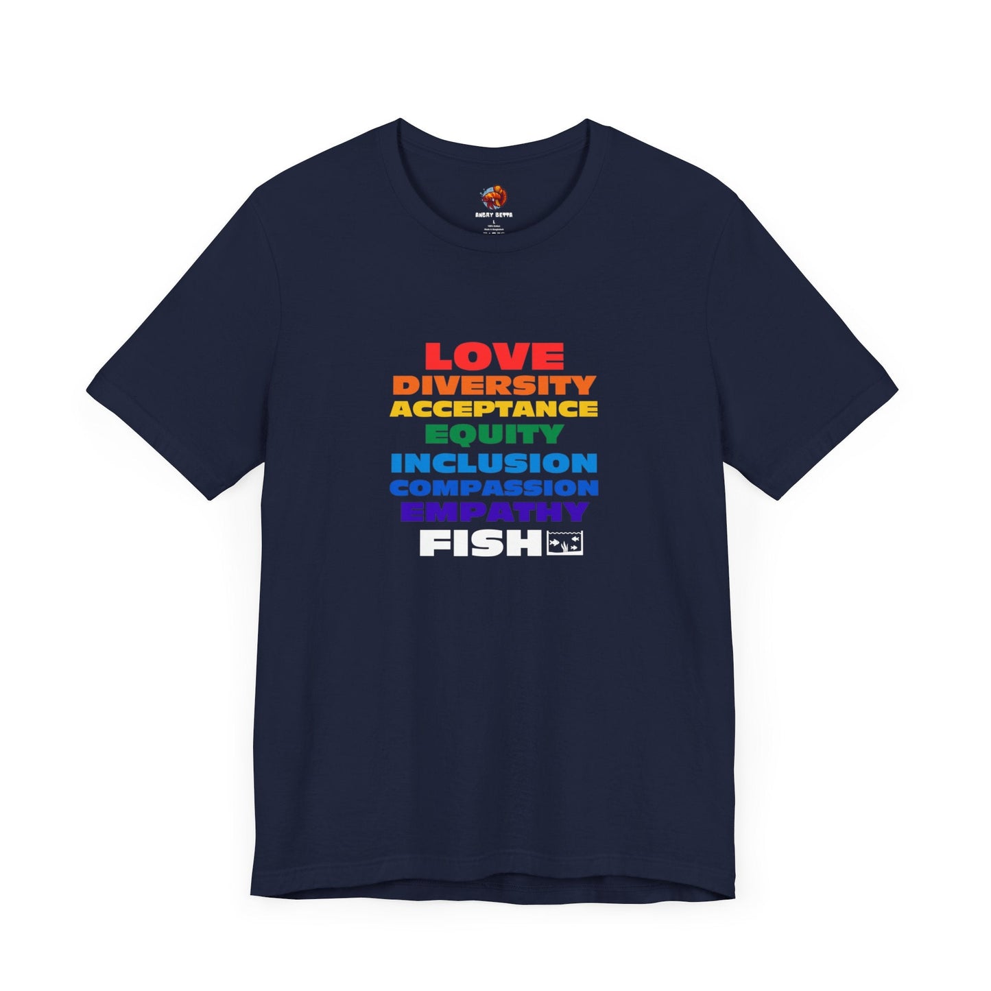 PRIDE LOVE AND FISH Unisex Tee
