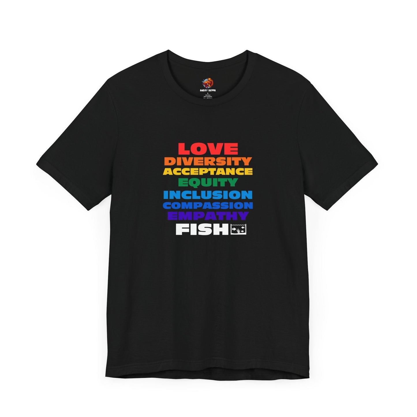 PRIDE LOVE AND FISH Unisex Tee