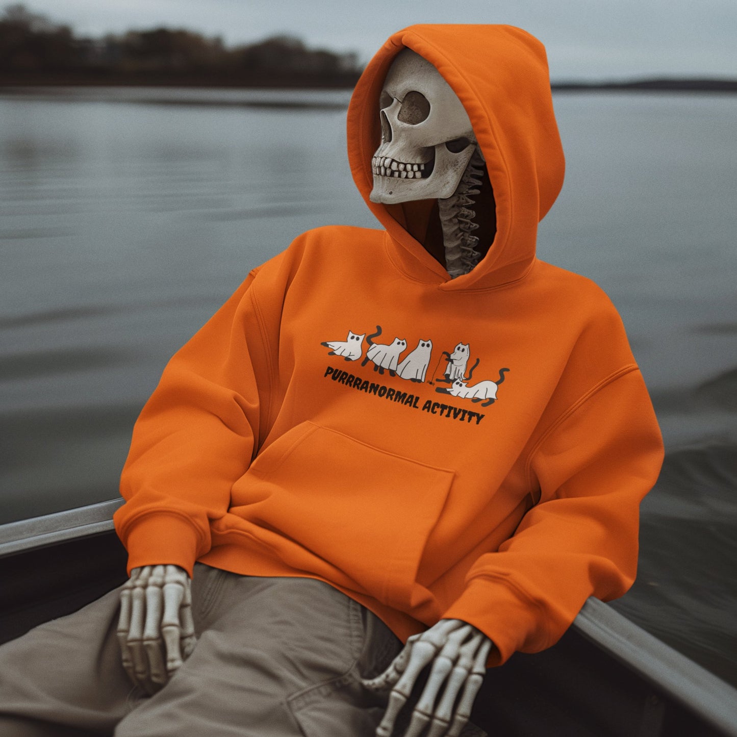 Purrranormal Activity Cats Youth Heavy Blend™ Halloween Hoodie