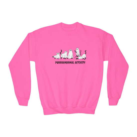 Purrranormal Activity Youth Crewneck Halloween Sweatshirt