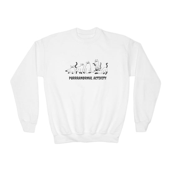 Purrranormal Activity Youth Crewneck Halloween Sweatshirt
