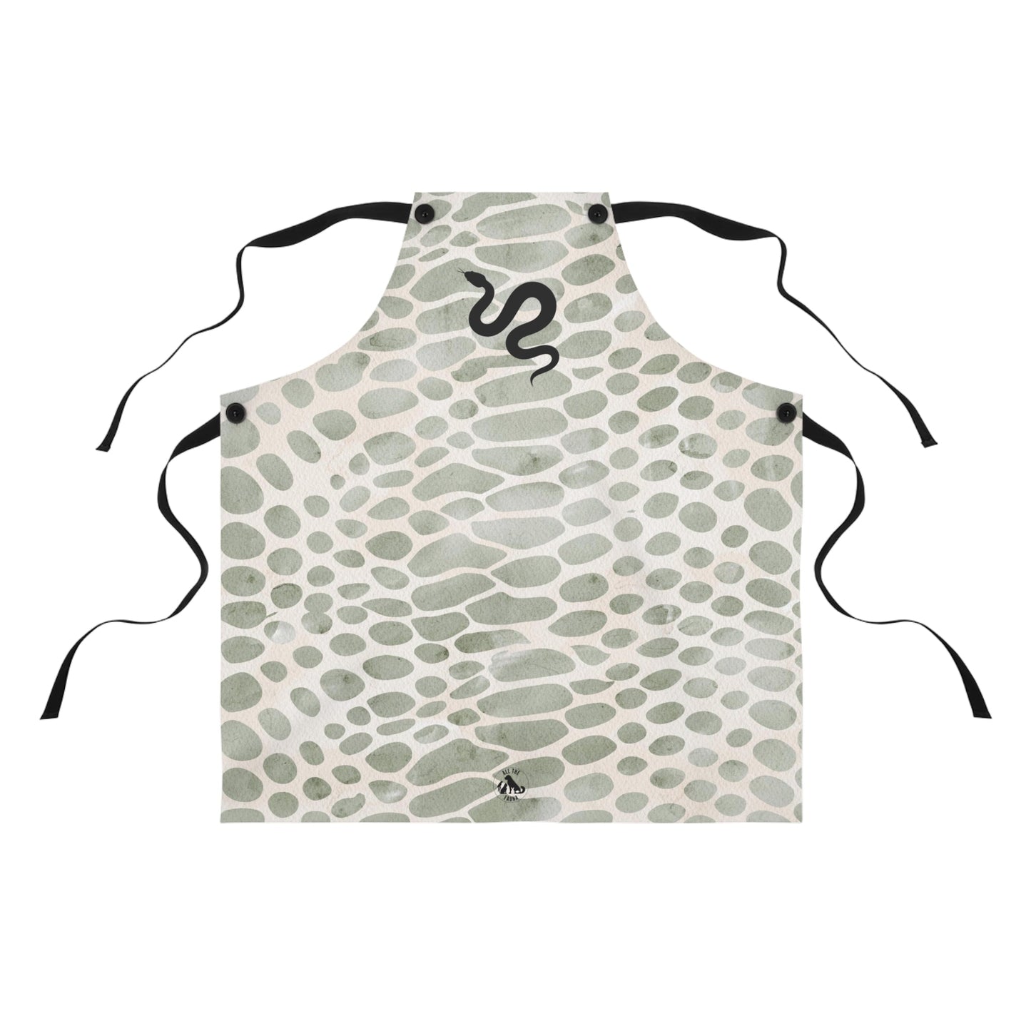 Snake Print Poly Twill Apron