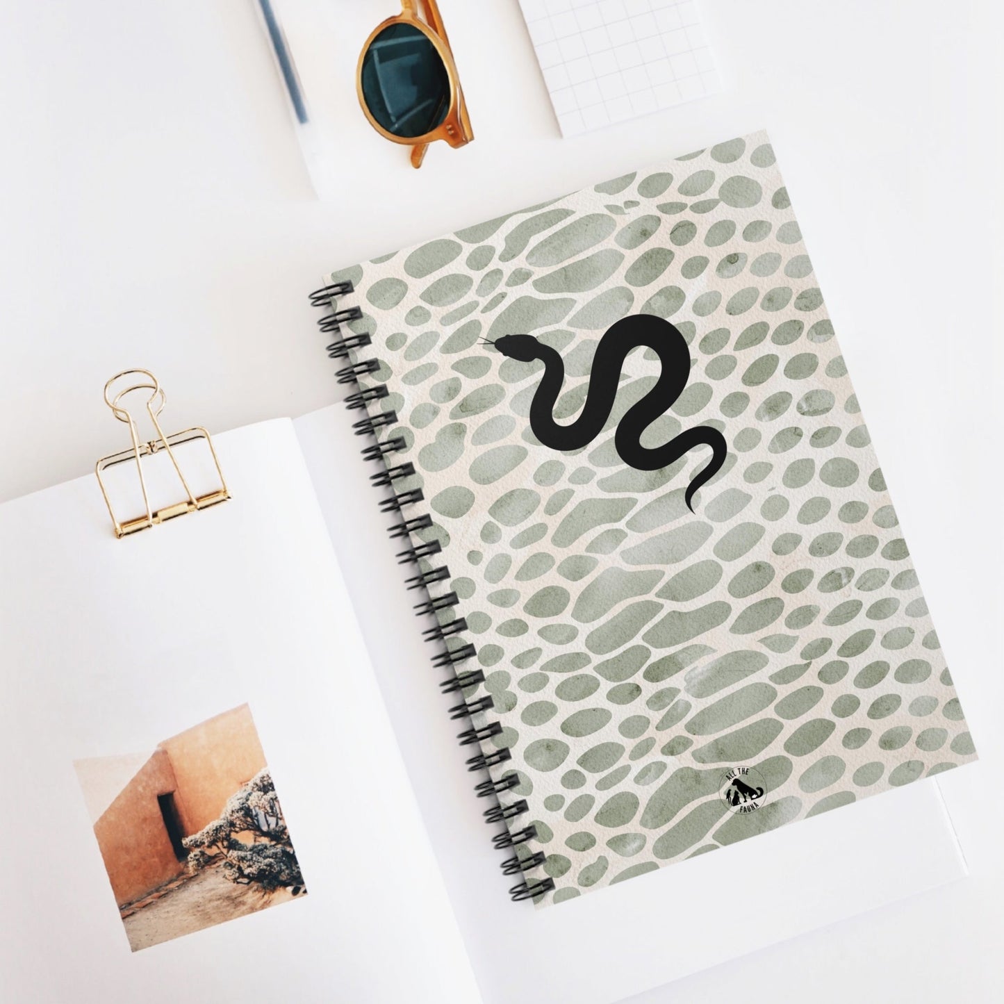 Snake Print Ruled Spiral Notebook