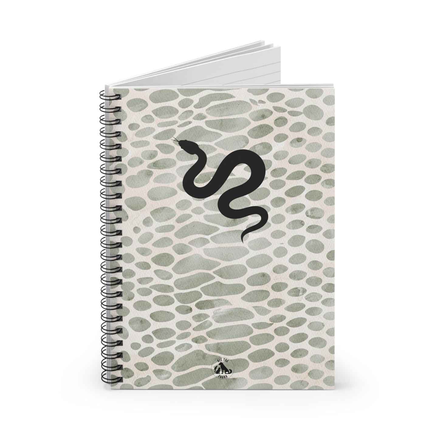 Snake Print Ruled Spiral Notebook