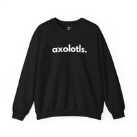 Axolotls unisex crewneck sweatshirt in black — wildlife advocate apparel by Animals, Period