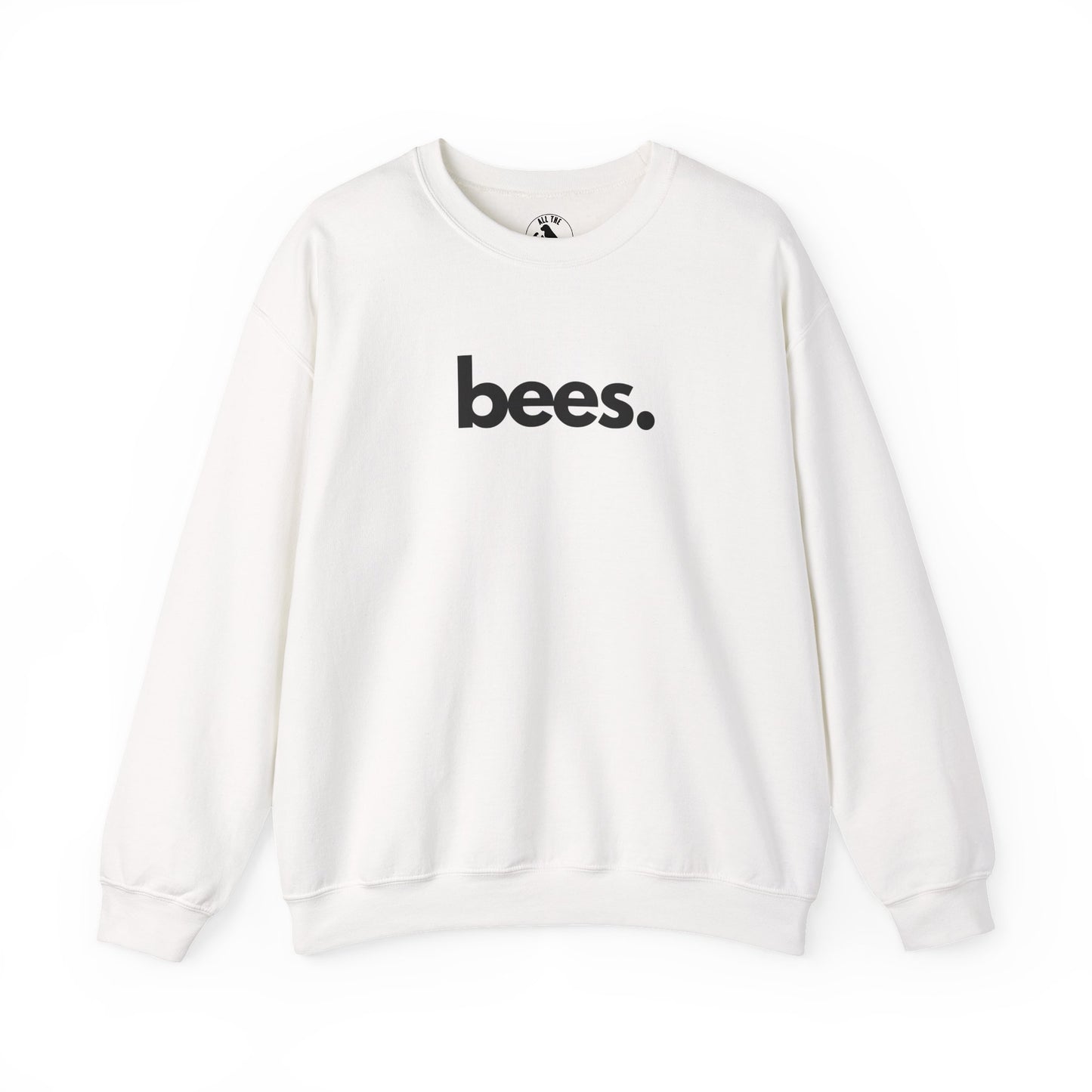 Bees unisex crewneck sweatshirt in white — wildlife advocate apparel by Animals, Period