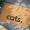CATS, PERIOD. Eco-friendly Coconut Coir Fiber Doormat Home Decor gifts for animal lovers supporting animal rescues